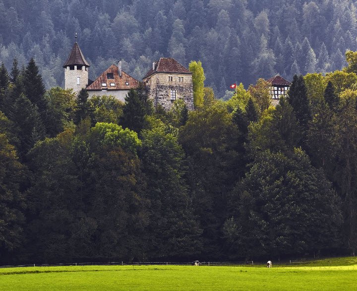 Ivernois Castle, Môtiers, Val-de-Travers, Switzerland, Switzerland